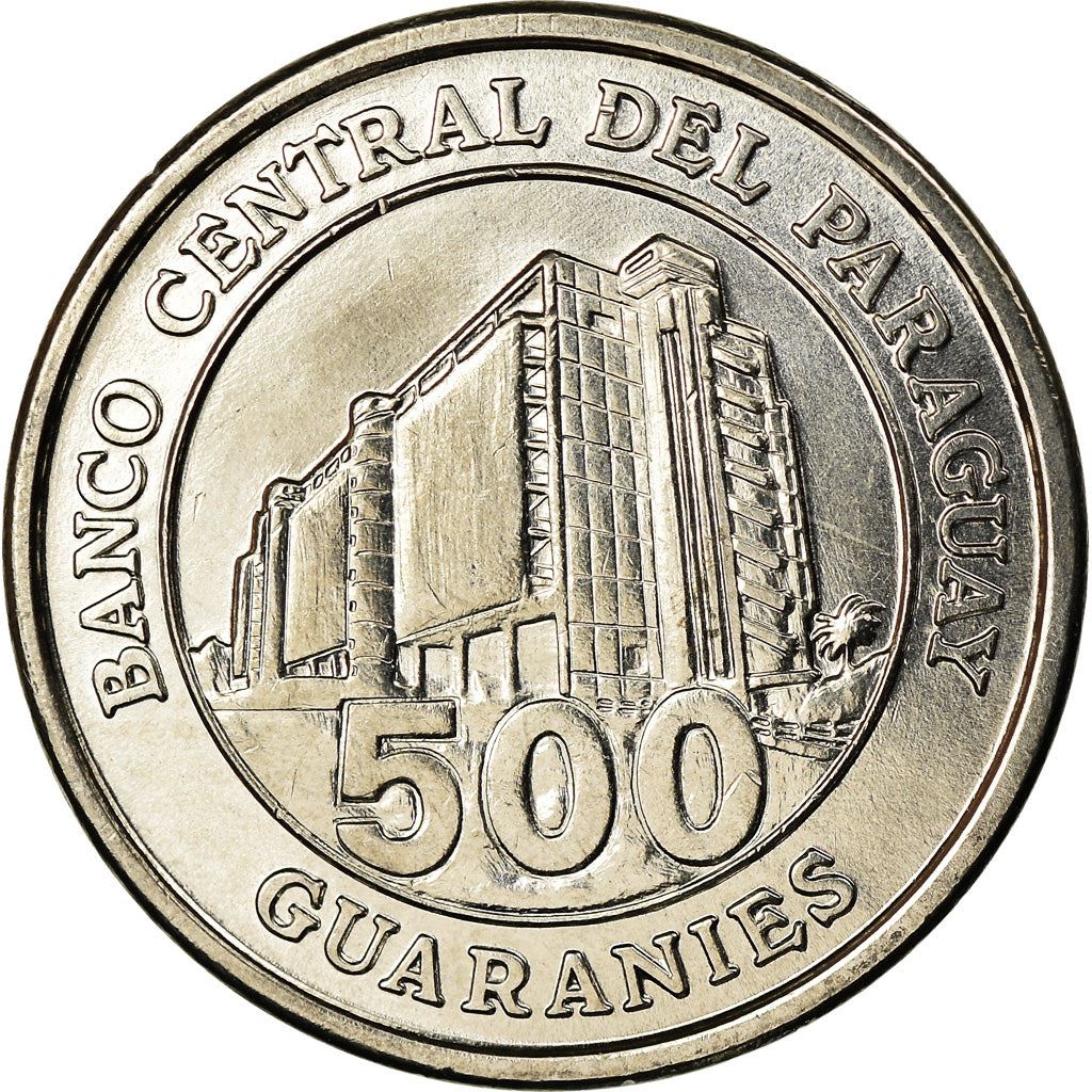 Paraguay | 500 Guaranies Coin | Bernardino Caballero | Km:195A | 2006 - 2019