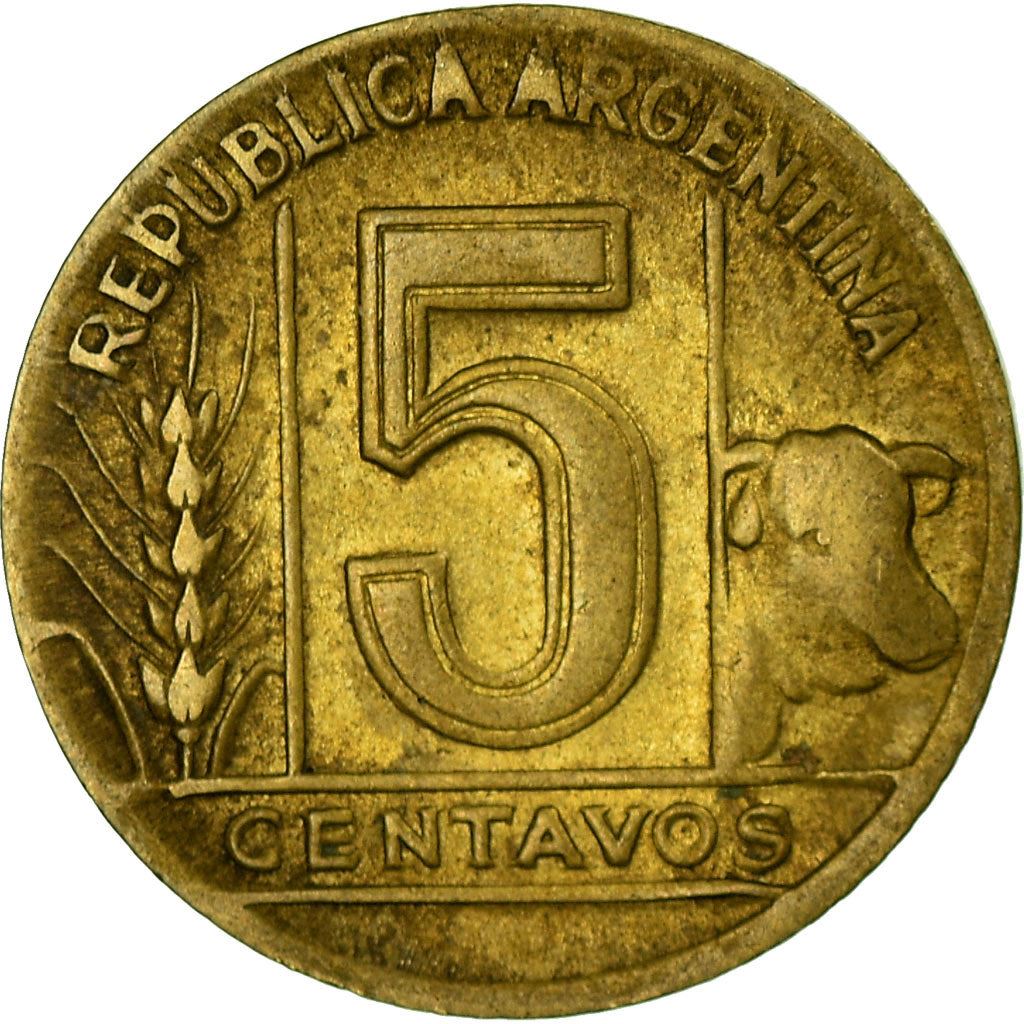 Argentina | 5 Centavos Coin | Aluminium Bronze | Phrygian Cap | Km:40 | 1942 - 1950