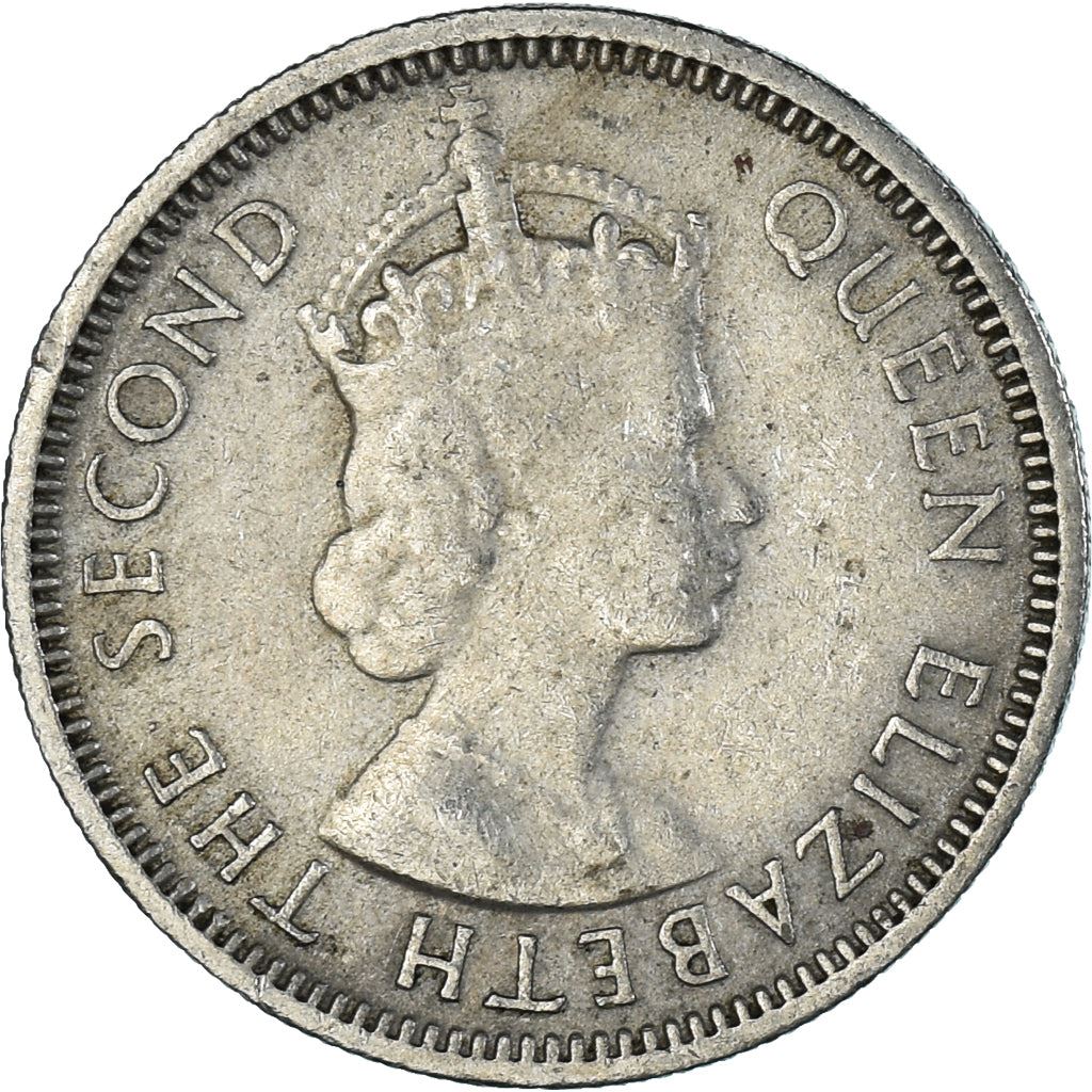 Fiji | 6 Pence Mynt | Drottning Elizabeth II | Havssköldpadda | KM19 | 1953 - 1967