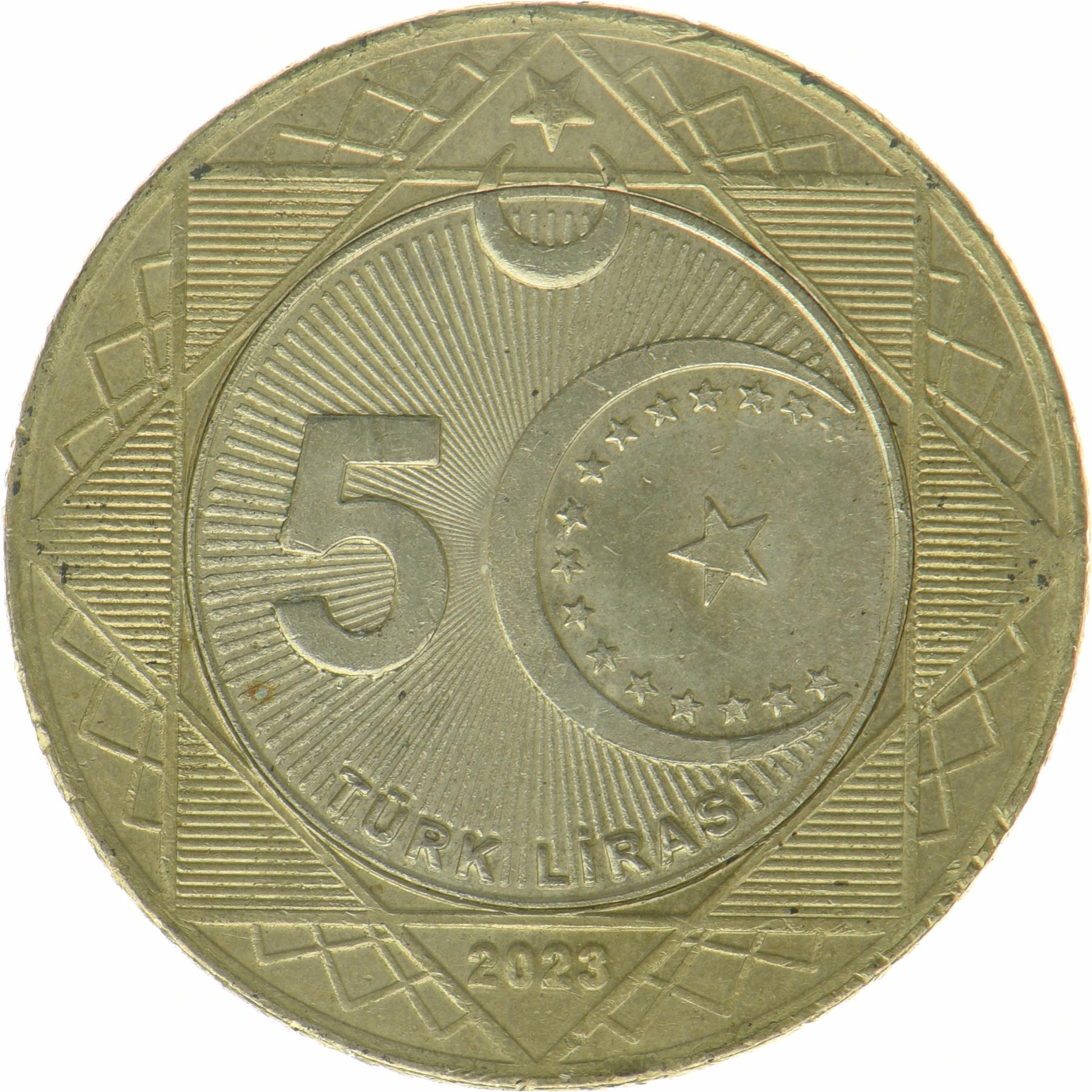 Tyrkiet | 5 Lira Mønt | Mustafa Kemal Atatürk | 2023