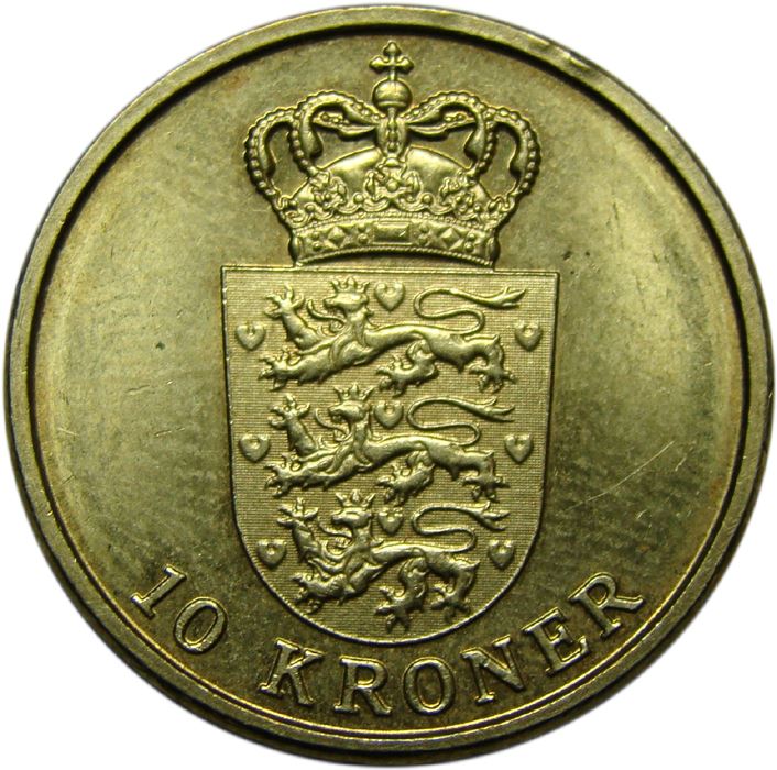 Denmark | 10 Kroner Coin | Margrethe II | KM:943 | 2011 - 2012