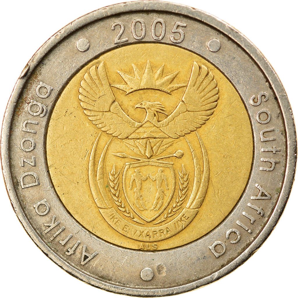 South Africa | 5 Rand Coin | Animals | Wildebeest | Gnu | Km:297 | 2005