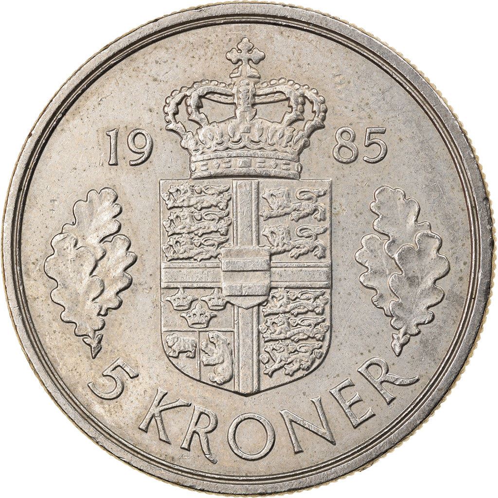 Denmark | 5 Kroner Coin | Margrethe II | Km:863 | 1973 - 1988