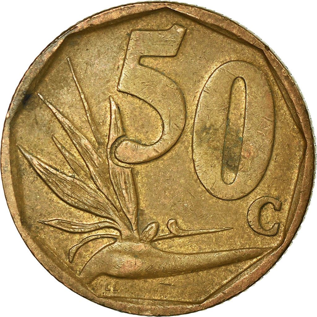South Africa 50 Cents Xhosa Legend - uMzantsi Afrika Coin KM294 2005