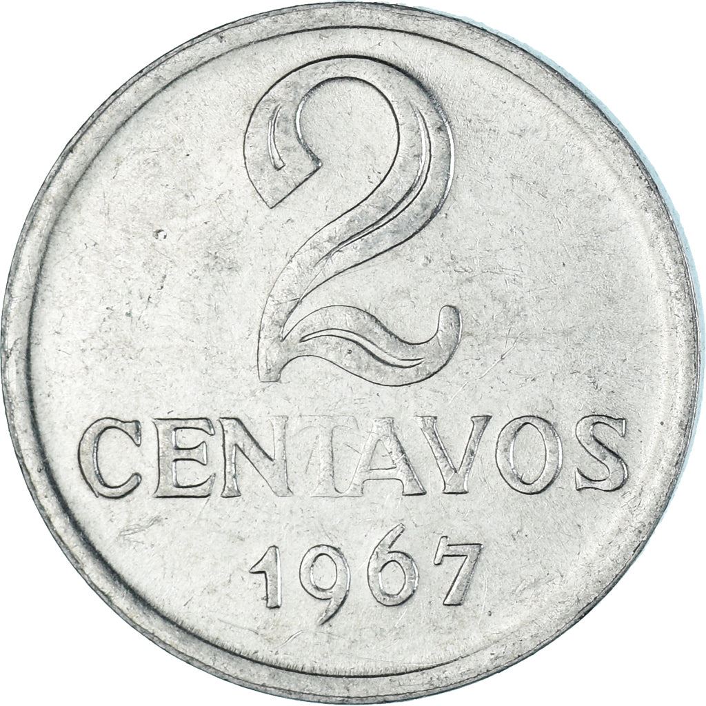 Brazil | 2 Centavos Coin | Effigy | Km:576.1 | 1967