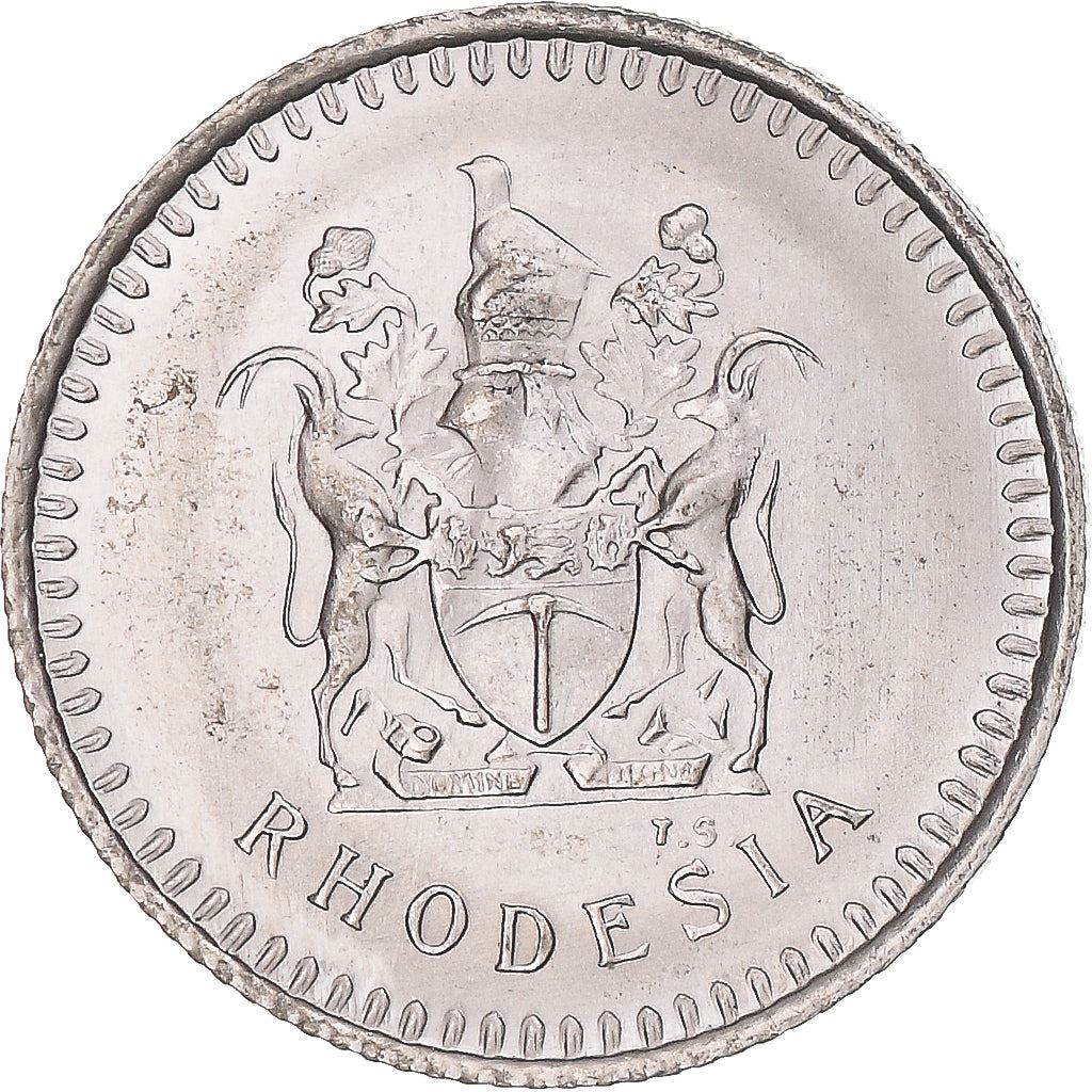Rhodesia | 5 Cents Coin | Antelopes | Lily | Km:13 | 1975 - 1977