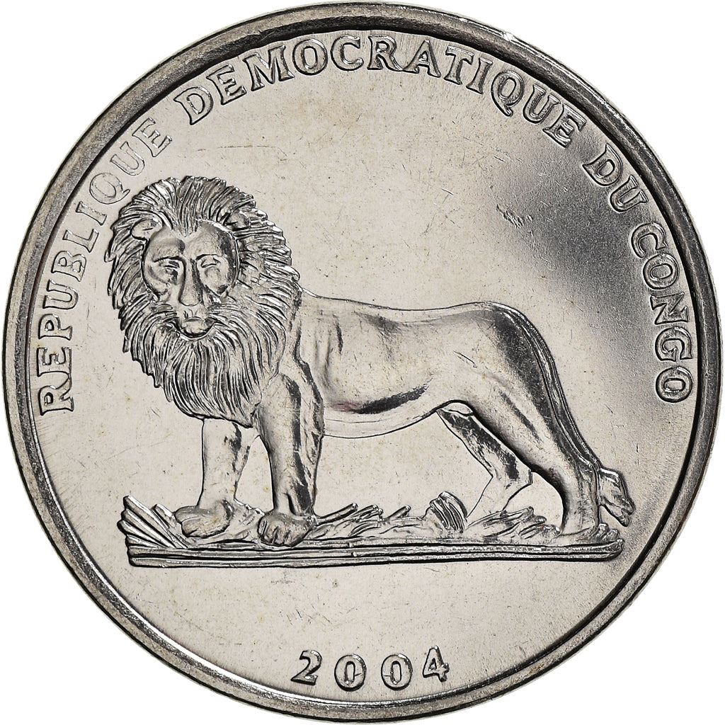 Democratic Republic of the Congo | 1 Franc Coin | Pope John Paul II | Km:159 | 2004