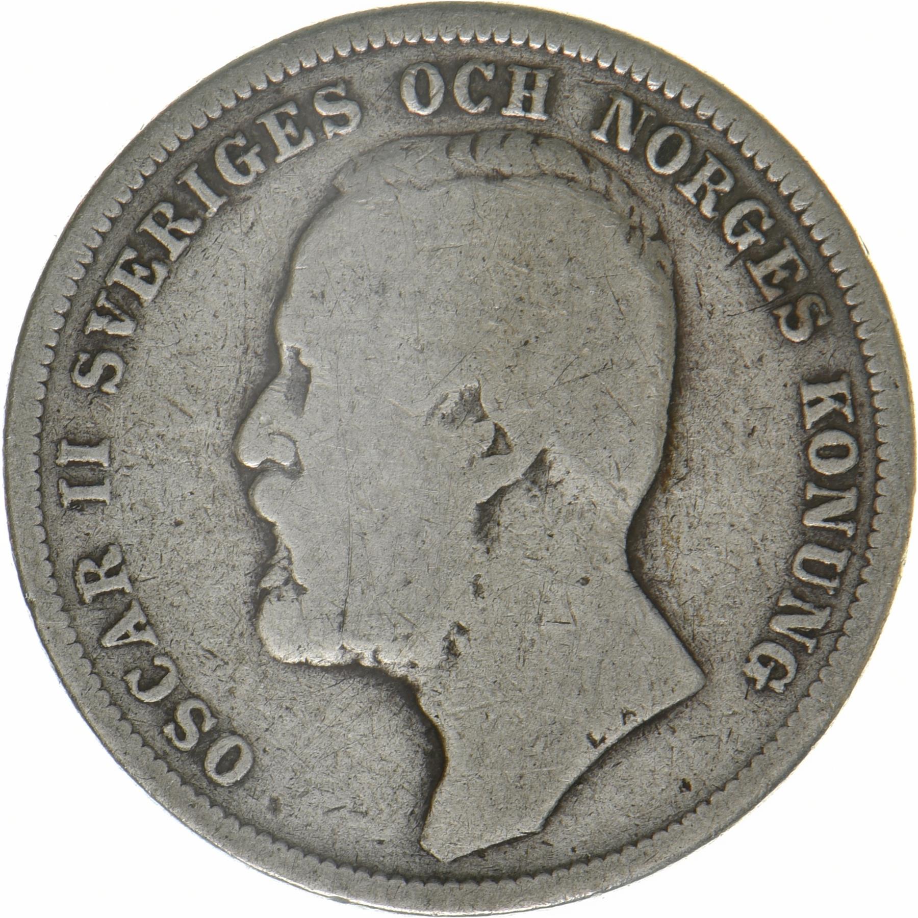 Sweden | 1 Krona Coin | Oscar II | KM:760 | 1903