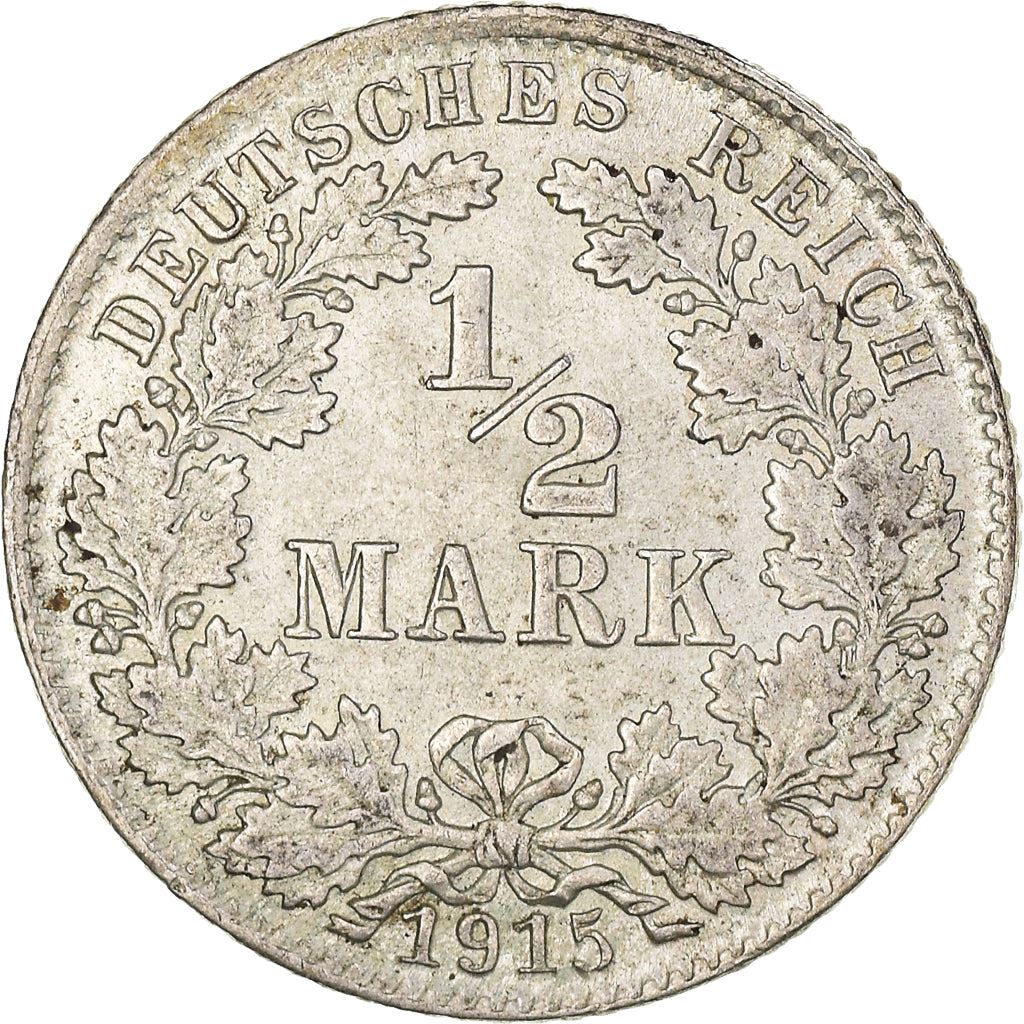 German Empire 1/2 Mark Coin | Deutsches Reich | Wilhelm II | Type 2 | KM17 | 1905 - 1919