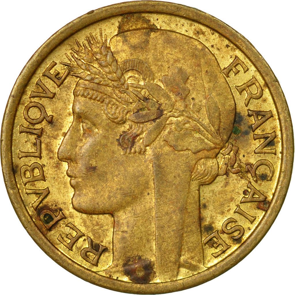 French West Africa | 50 Centimes Coin | Marianne | Cornucopia | Berries | Km:1 | 1944