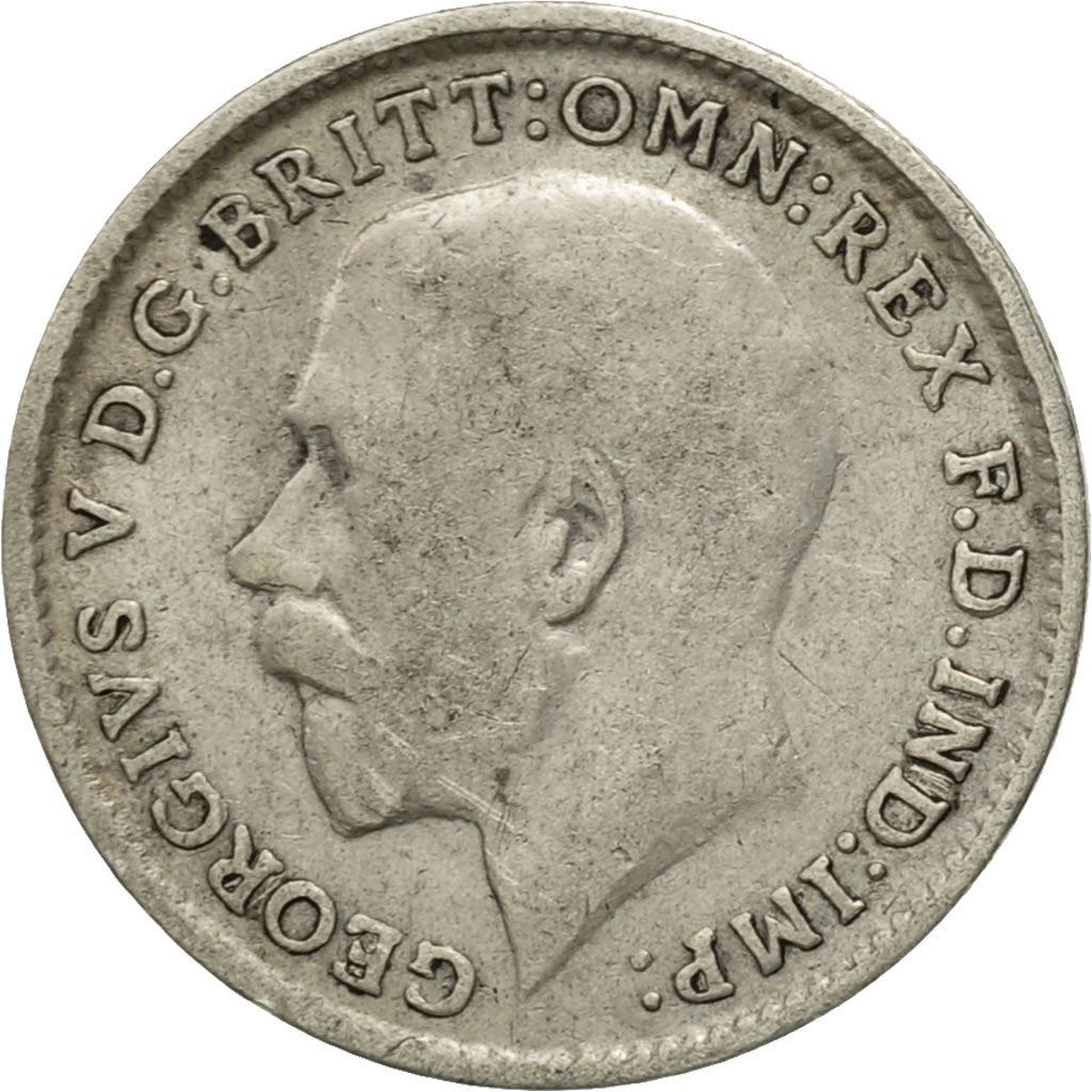 United Kingdom | 3 Pence Coin | George V | Km:813 | 1911 - 1920