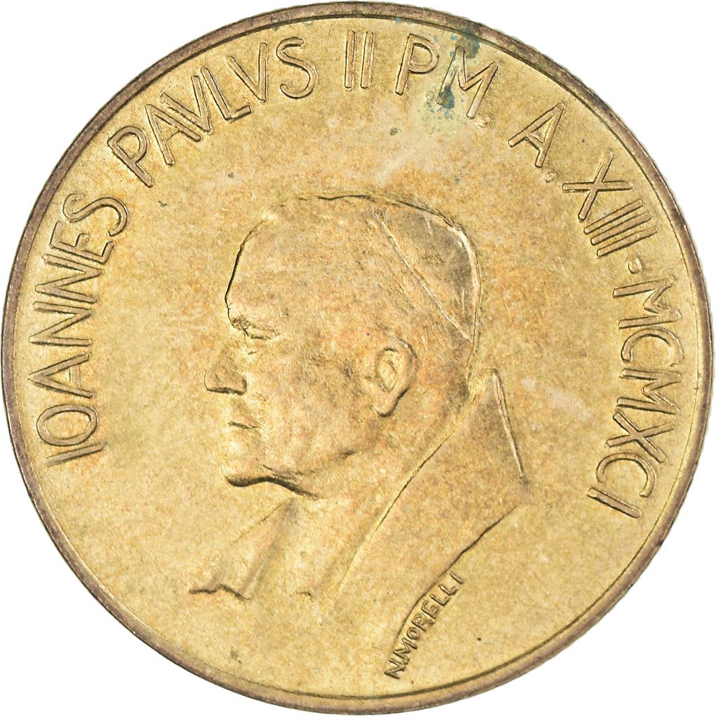 Vatican City | 200 Lire Coin | John Paul II | Km:232 | 1991