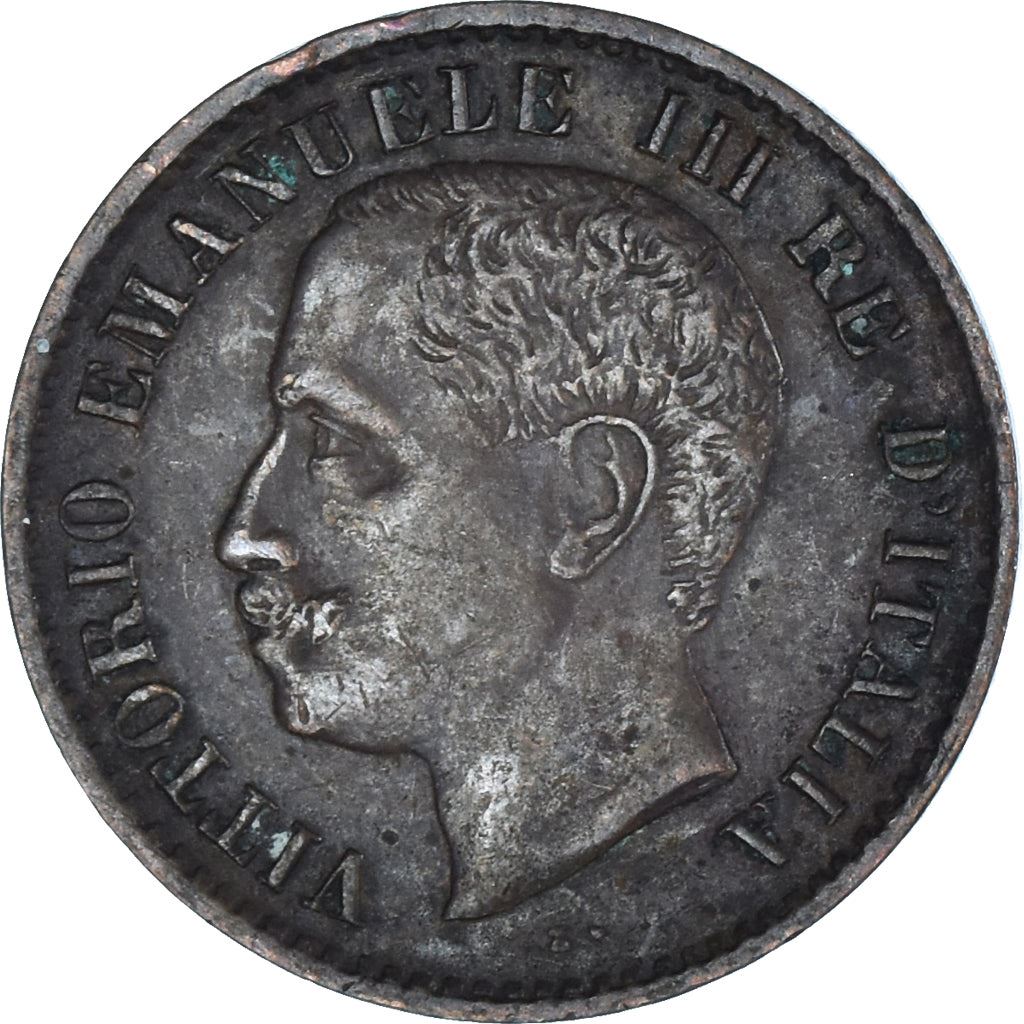 Italy 1 Centesimo Coin Vittorio Emanuele III | Branch | Oak Laurel | Star | KM35 | 1902 - 1908