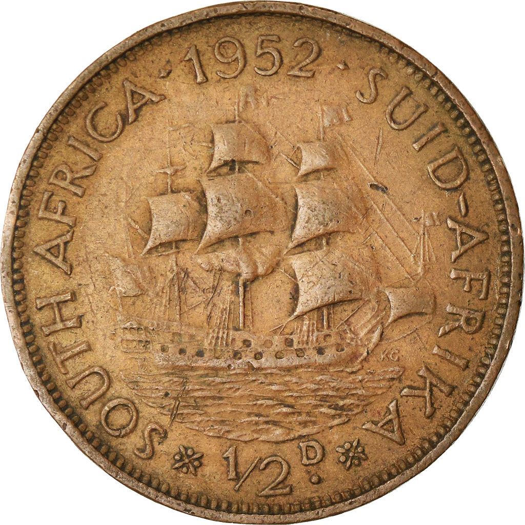 South Africa 1/2 Penny Coin | George VI | KM33.2 | 1951 - 1952