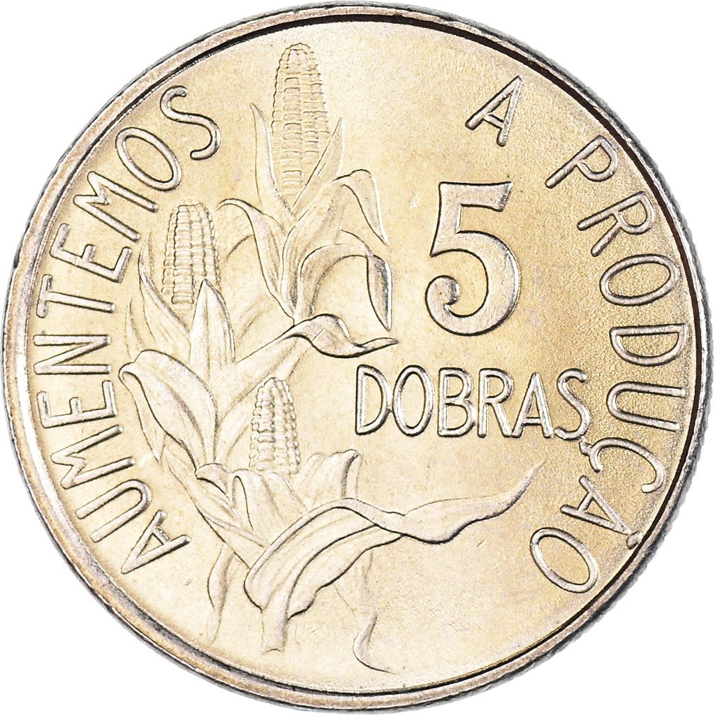 Sao Tome and Principe | 5 Dobras Coin | FAO | Km:28 | 1977