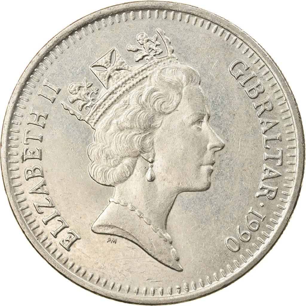 Gibraltar | 10 Pence Coin | Moorish Castle | KM23.1 | 1988 - 1991