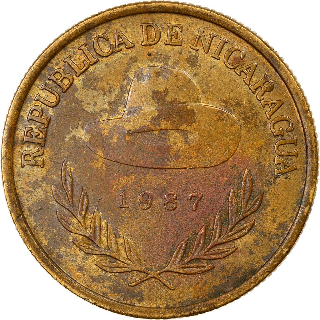 Nicaragua 1 Cordoba Coin | Panama Hat | KM59 | 1987