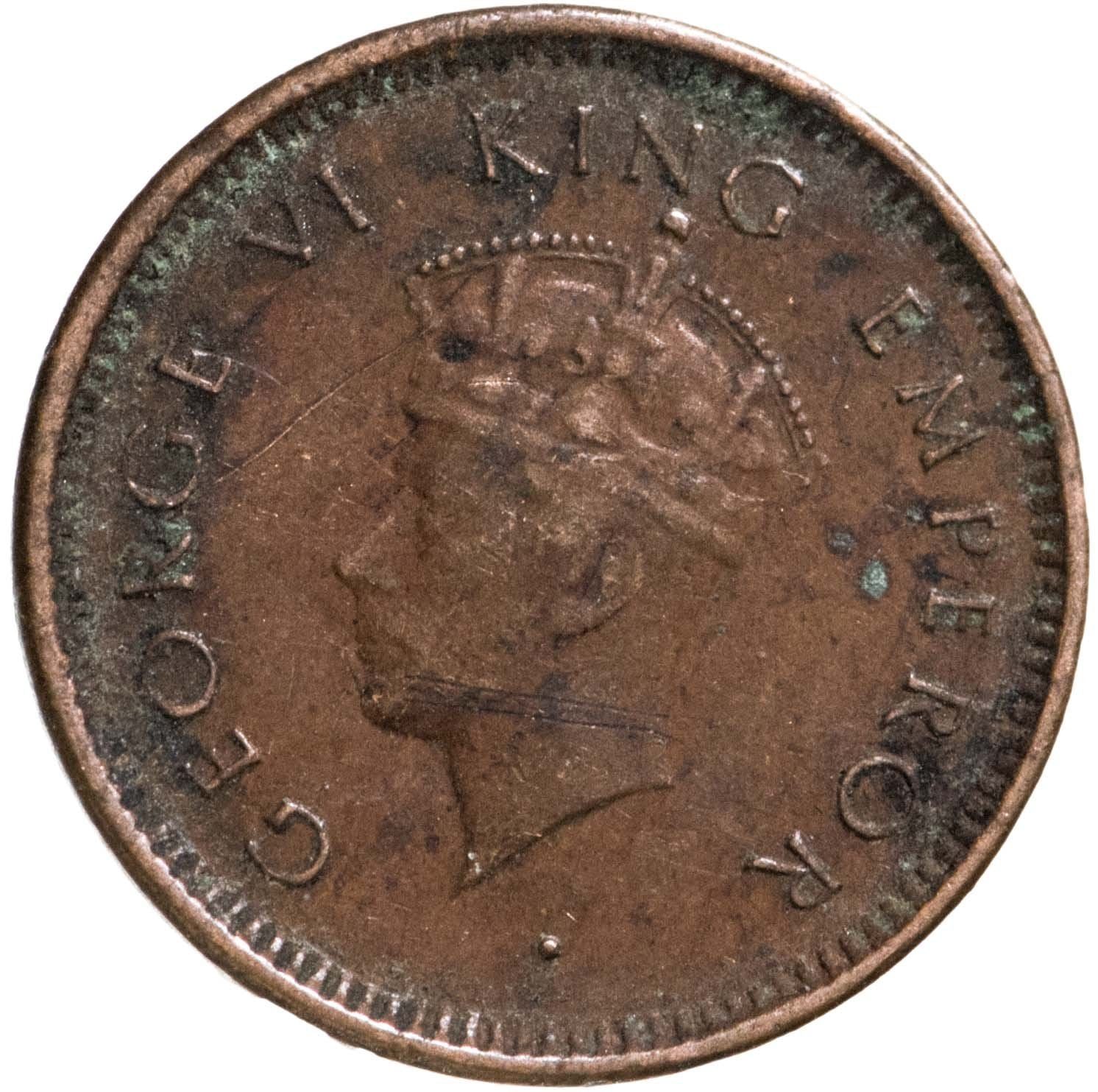 India - British | 1/12 Anna Coin | King George VI | Km:526 | 1939