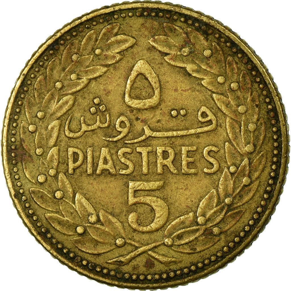 Libanon Mønt 5 Qirush Mønt | Cedertræ | KM25 | 1968 - 1975