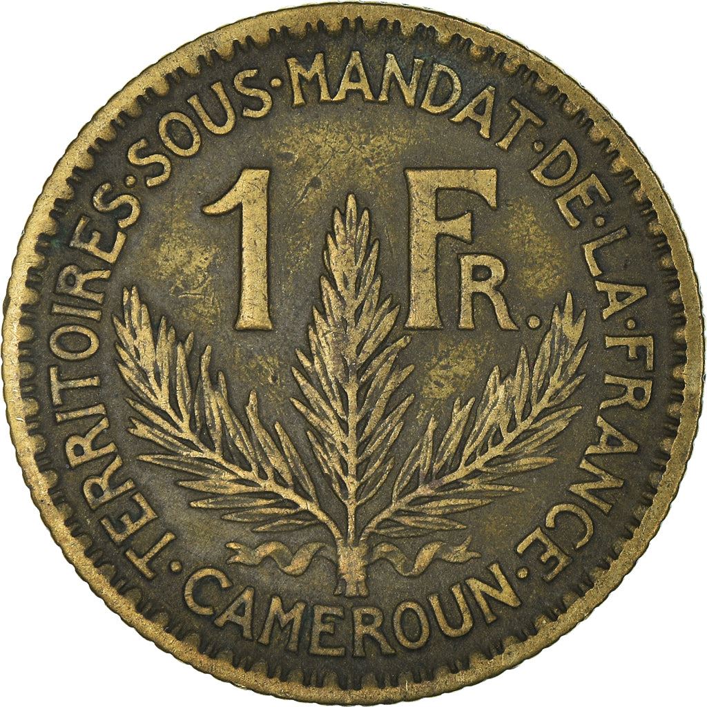 French Cameroon | 1 Franc Coin | Marianne | Phrygian Cap | Km:2 | 1924 - 1926