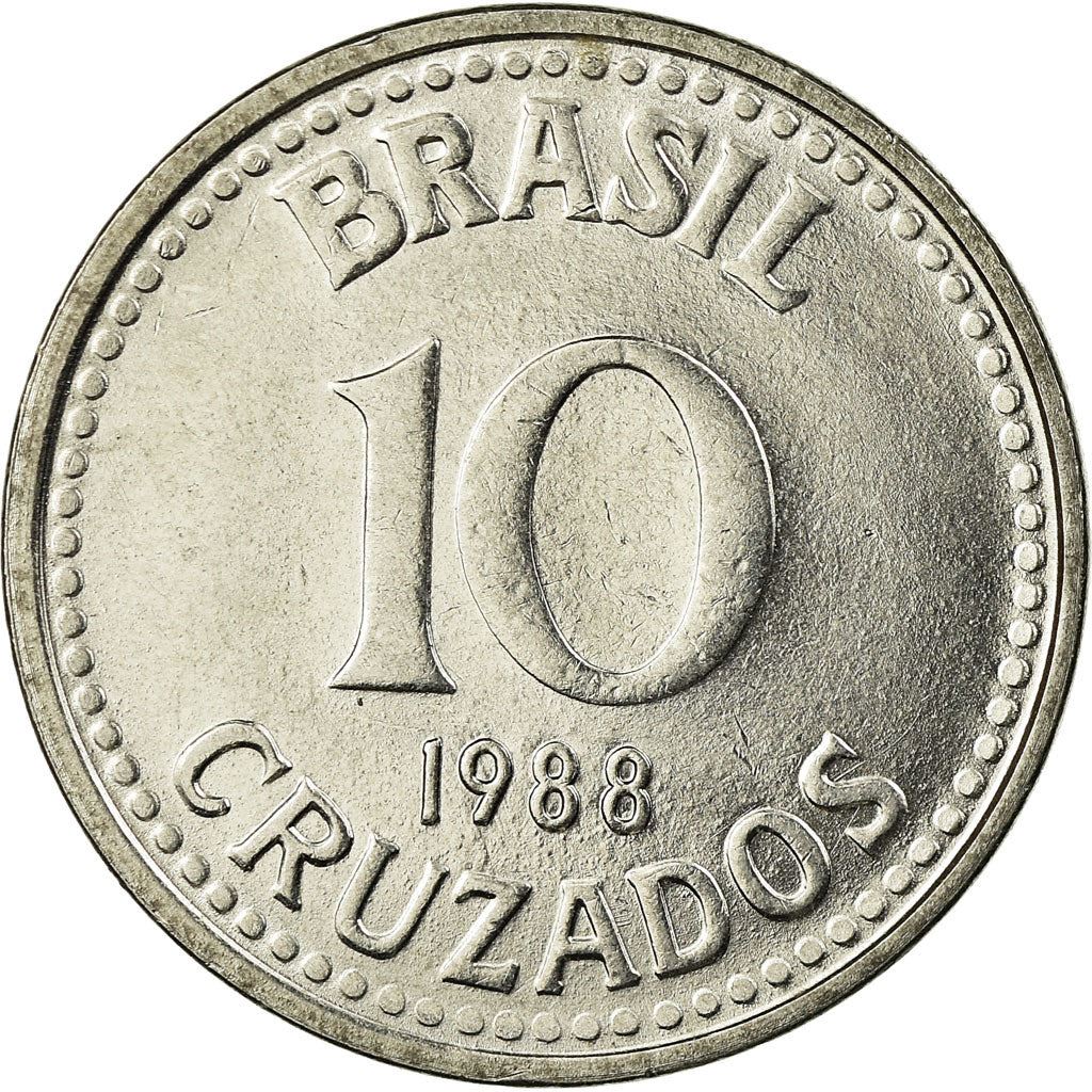 Brazil | 10 Cruzados Coin | Star | Km:607 | 1987 - 1988