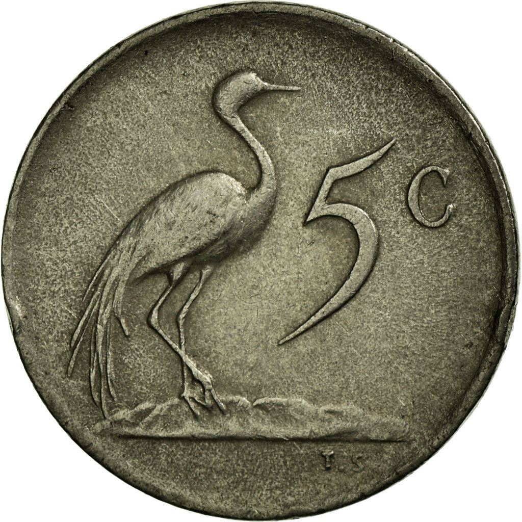 Moneta da 5 centesimi Sudafrica | Jacobus J. Fouche | KM93 | 1976
