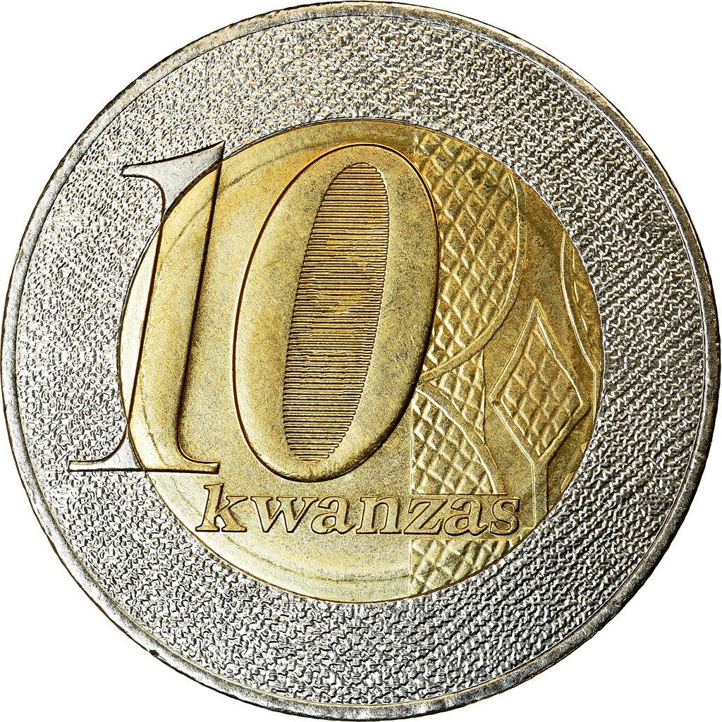 Angola | 10 Kwanzas Coin | Gear | Wreath | Km:110 | 2012