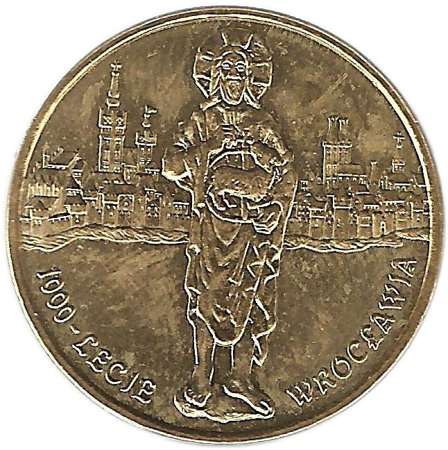 Poland | 2 Z?ote | 1000 lecie Wroc?awia | Jesus | Lamb | Eagle | KM389 | 2000
