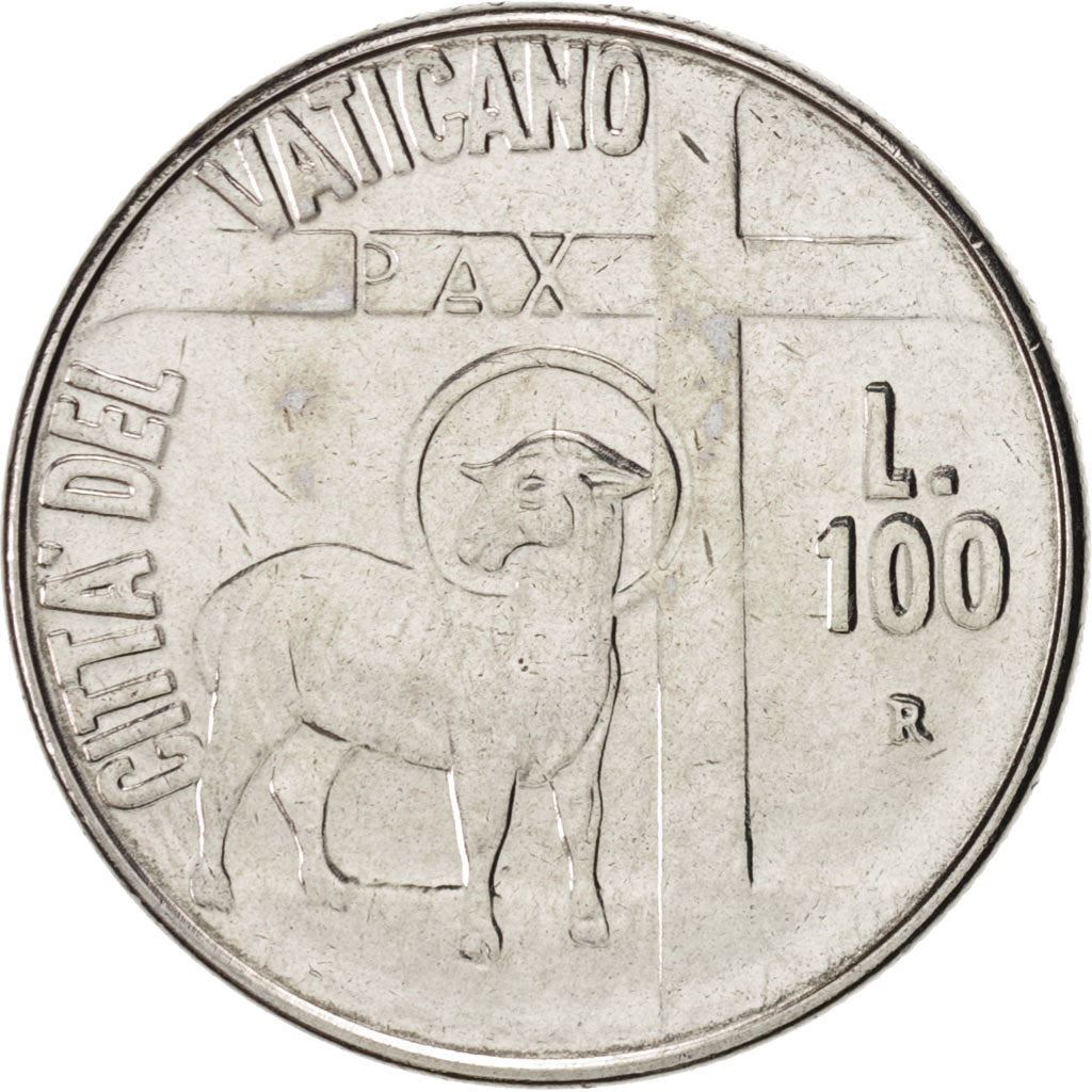 Vatican City | 100 Lire Coin | Lamb | Km:180 | 1984