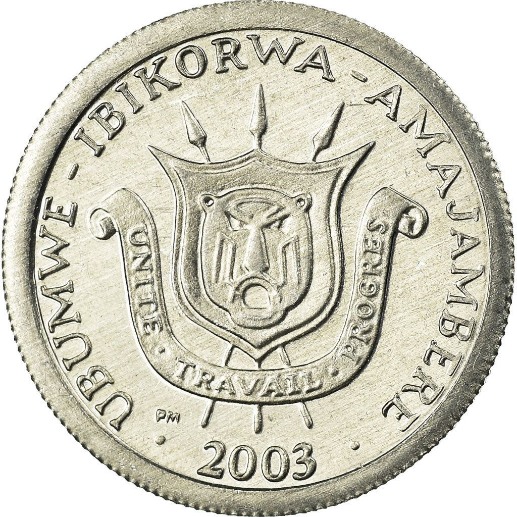 Burundi | 1 Franc Coin | National arms | Km:19 | 1976 - 2022