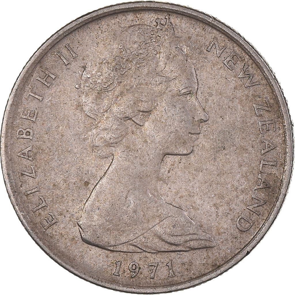 New Zealander 5 Cents Coin | Queen Elizabeth II | Tuatara Lizard | KM34 | 1967 - 1985