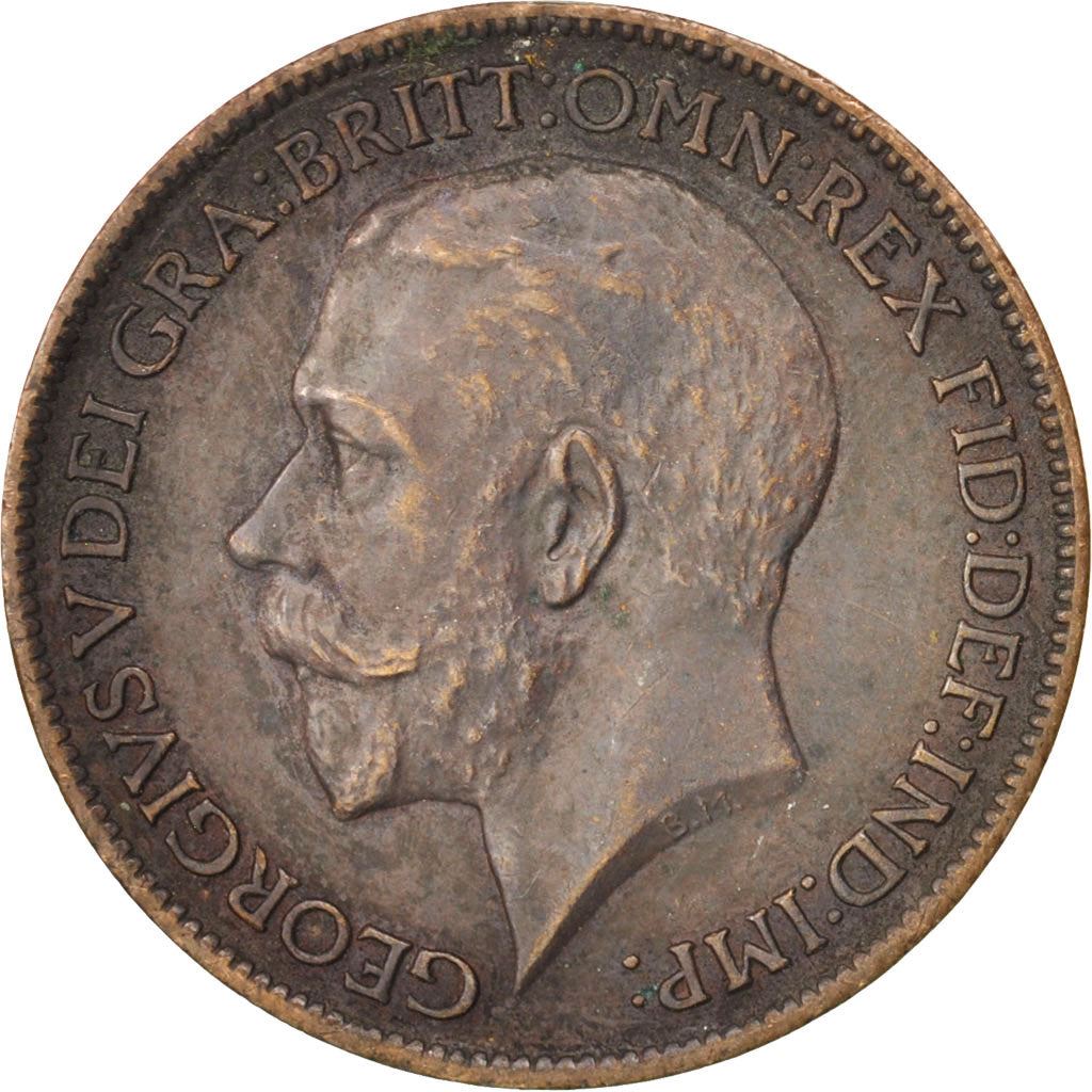 United Kingdom | 1 Farthing Coin | George V | Km:808 | 1911 - 1925