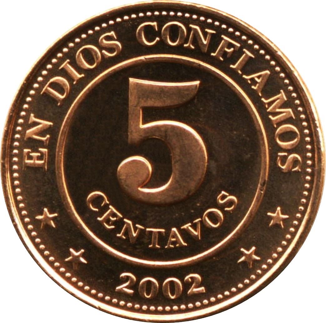 Nicaragua Coin Nicaraguan 5 Centavos Coin | KM97 | 2002