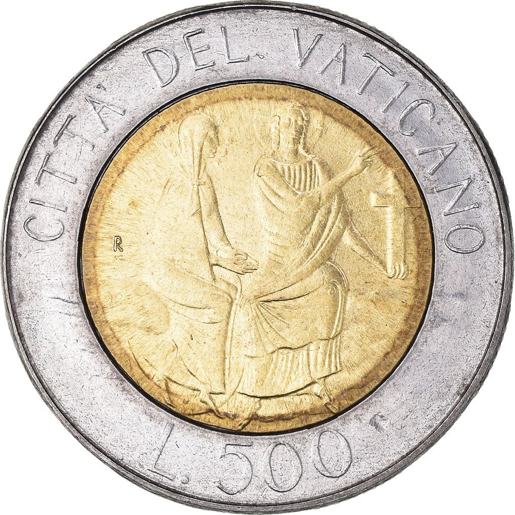Vatican City | 500 Lire Coin | Jesus and Mary | Km:197 | 1986