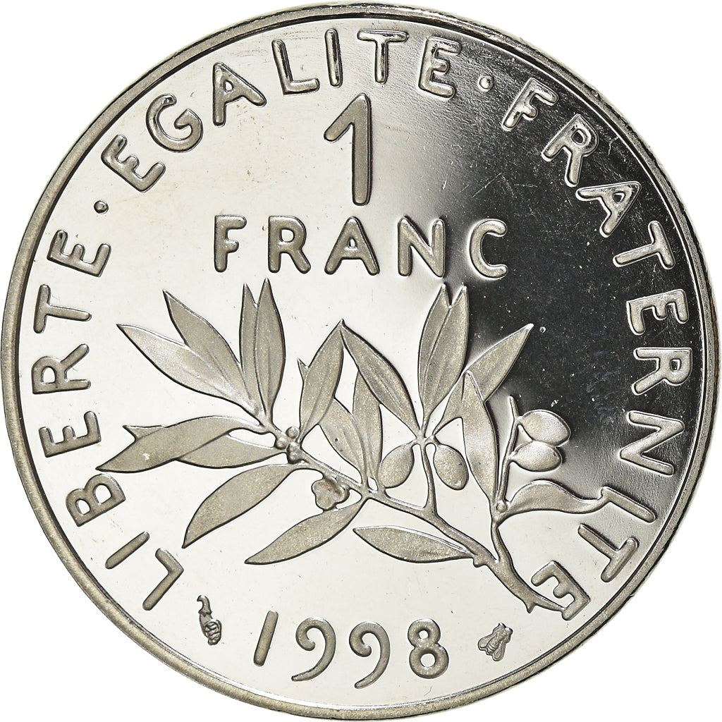 French 1 Franc Coin | Signature D'AP. O.ROTY | proof | KM925.2 | France | 1991 - 2001