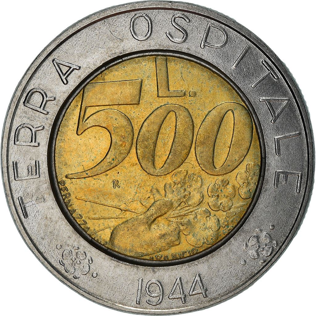 San Marino | 500 Lire Coin | Hospitable Land | Km:269 | 1991