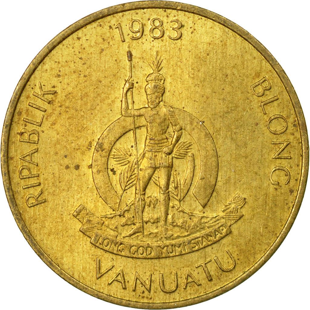 Vanuatu | 2 Vatu Coin | Melanesian Warrior | Triton Conch Shell | Km:4 | 1983 - 2002