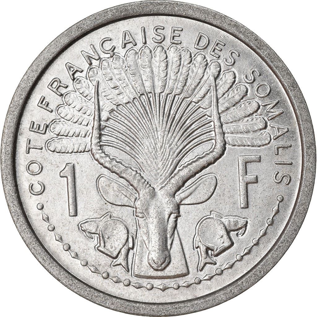 French Somaliland | 1 Franc Coin | Marianne | Waterbuck | Km:8 | 1959 - 1965
