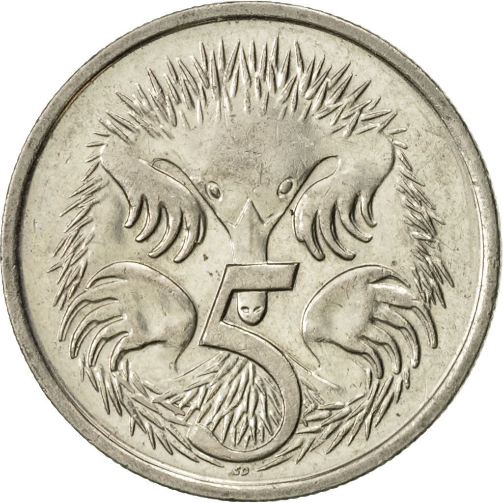 Australia | 5 Cents Coin | Echidna | Km:80 | 1985 - 1998