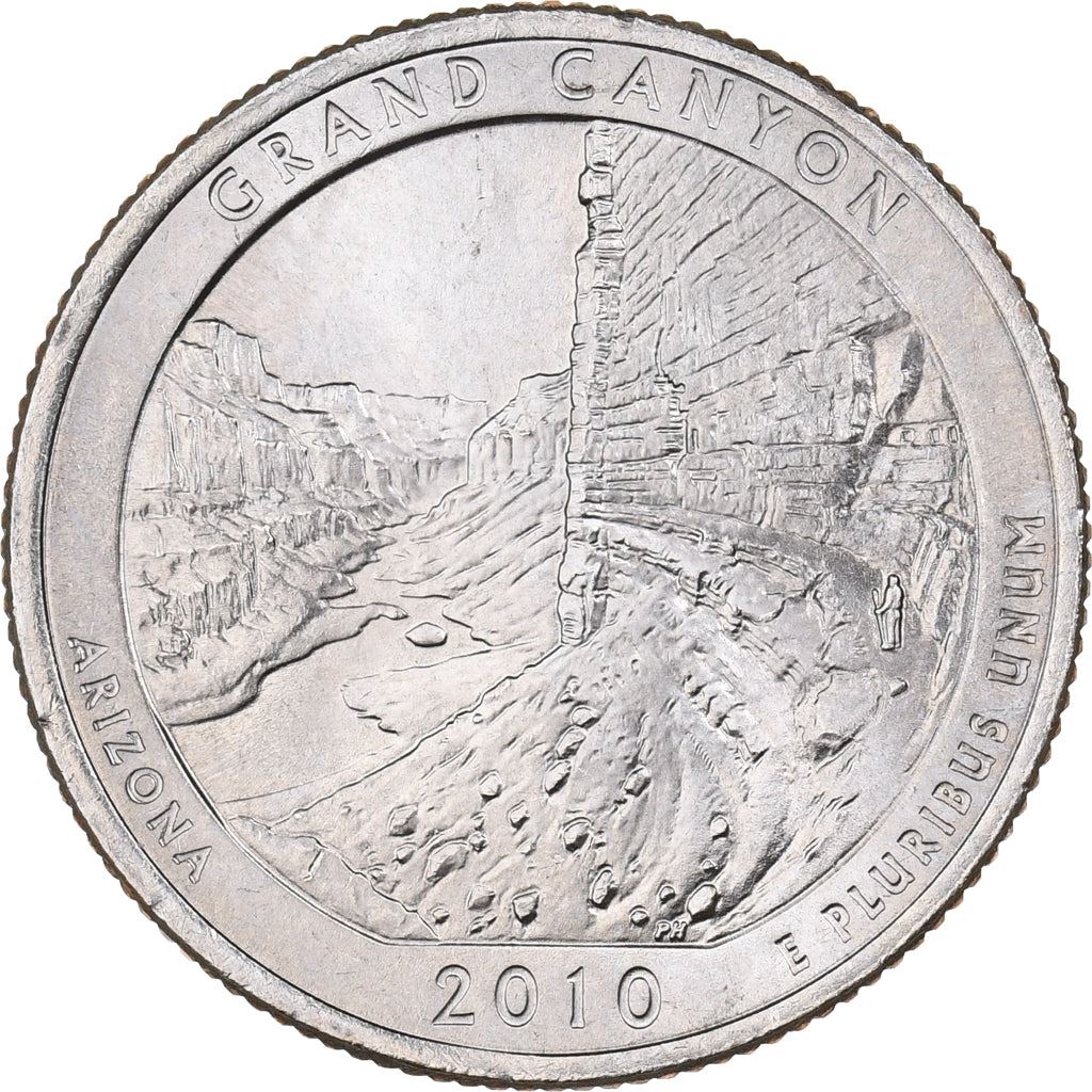 United States | 1/4 Dollar Coin | Arizona | Grand Canyon | Km:472 | 2010