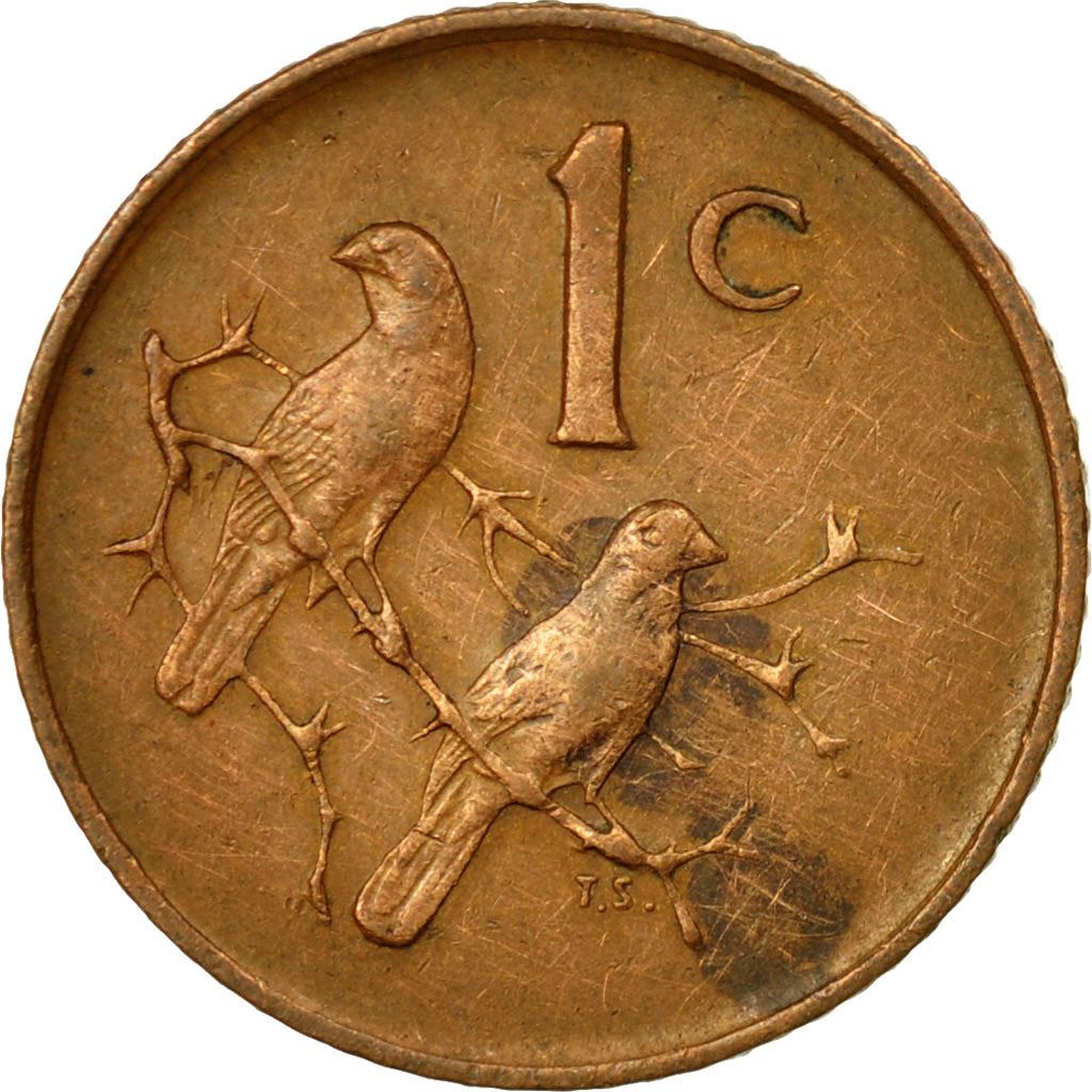 South Africa 1 Cent Coin | Afrikaans Legend - SUID-AFRIKA | KM65.2 | 1965 - 1969