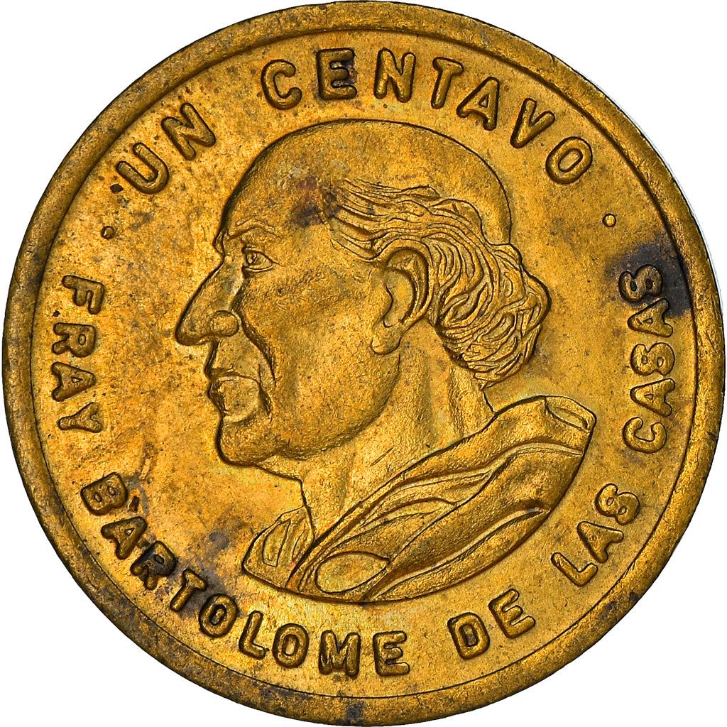 Guatemala | 1 Centavo Coin | Bartolomé de las Casas | Km:275 | 1974 - 1995