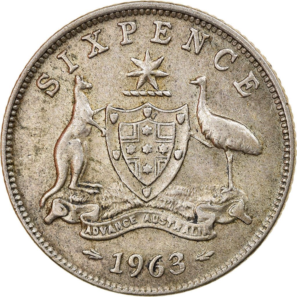 Australia | 6 Pence Coin | Elizabeth II | Km:58 | 1955 - 1963
