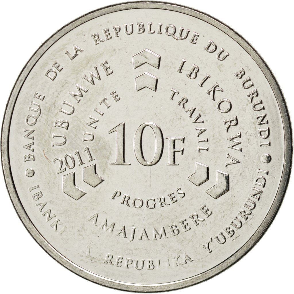 Burundi | 10 Francs Coin | Agricultural products | Km:21 | 2011