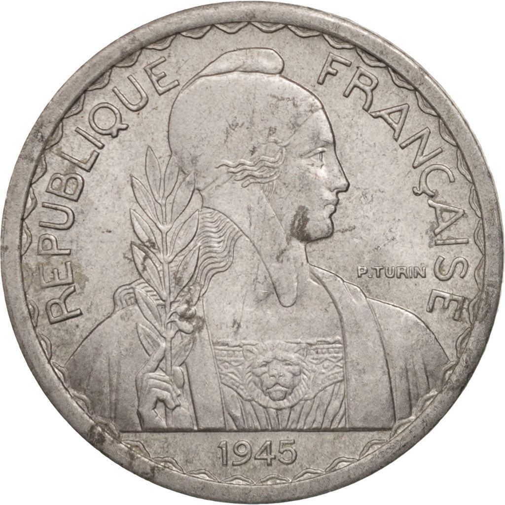 French Indochina | 20 Cents Coin | Rice plant | Km:29 | 1945