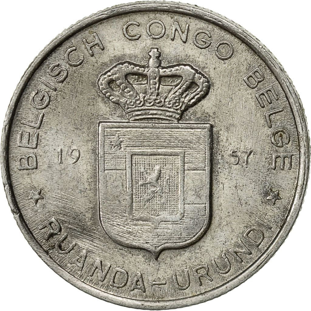 Belgian Congo | 1 Franc Coin | Palm tree | Km:4 | 1957 - 1960