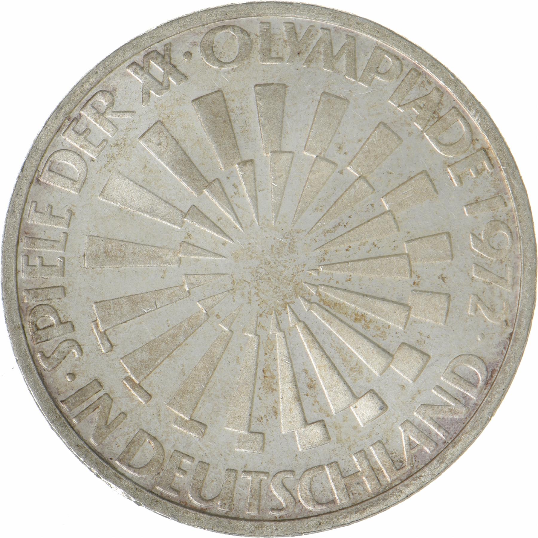 République fédérale d'Allemagne | Pièce de 10 Deutsche Mark | Jeux olympiques | KM:130 | 1972