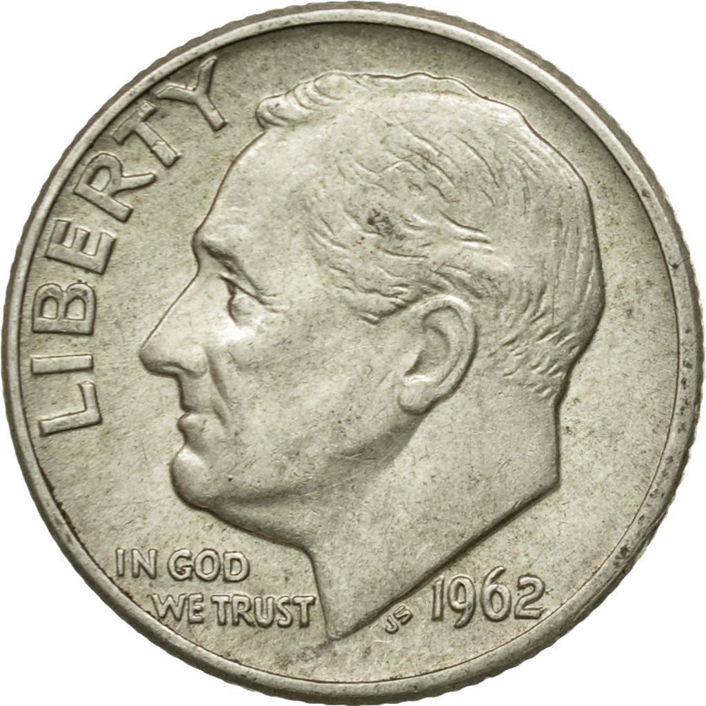 アメリカ合衆国 | 1ダイム硬貨 | フランクリン・D・ルーズベルト | KM:195 | 1946年 - 1964年