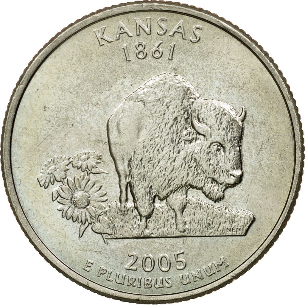United States | 1/4 Dollar Coin | Kansas | Km:373 | 2005