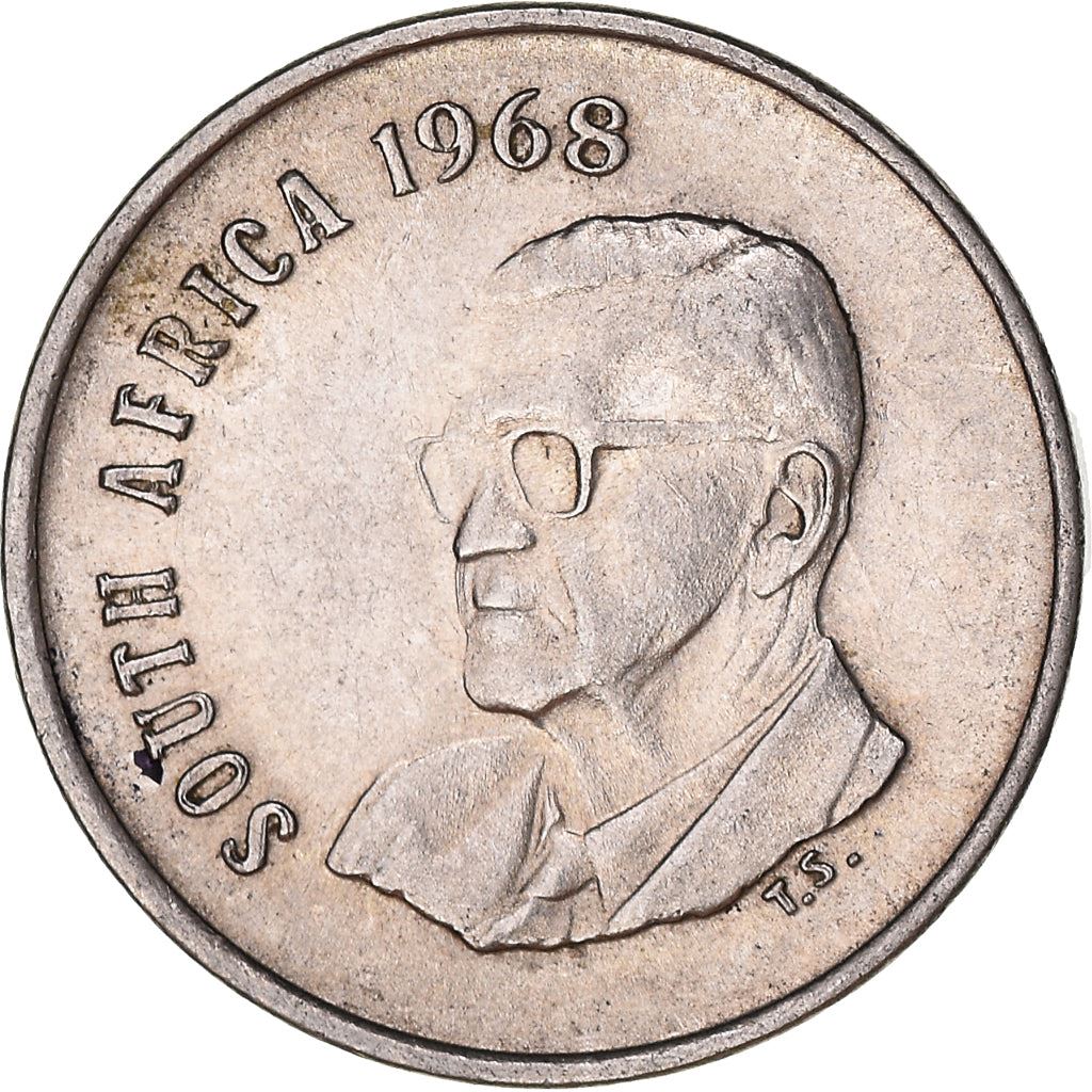 South Africa 5 Cents Coin | Charles Swart | English Legend - SOUTH AFRICA | KM76.1 | 1968